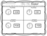Telling Time: To the Hour and Half Hour-Errors and Reasoning-FREE