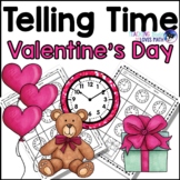 Valentine's Day Telling Time Practice Math Worksheets 2nd 
