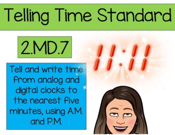Preview of Telling Time Vocabulary Posters