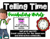 Telling Time Vocabulary Posters