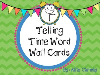 Preview of Telling Time Word Wall