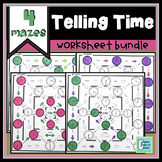Telling Time Worksheet Bundle 