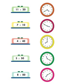 telling time worksheets by easy peasy learners tpt