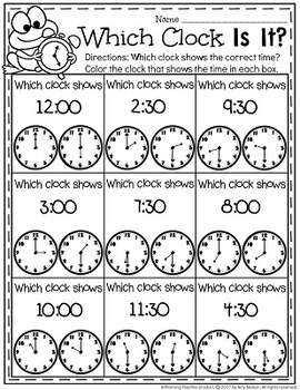 telling time worksheets by planning playtime teachers pay teachers