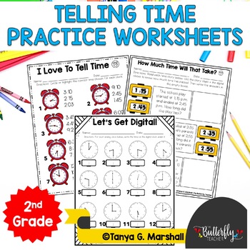 telling time worksheets 2nd grade teaching resources tpt