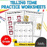 Telling Time Worksheets 2nd Grade Math Match Analog & Digi