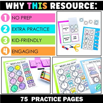 telling time worksheets 2nd grade by teaching second grade tpt