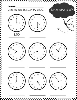 Telling Time Worksheets by CleverFlow | TPT