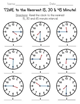 telling time worksheets all intervals by ms white in third tpt