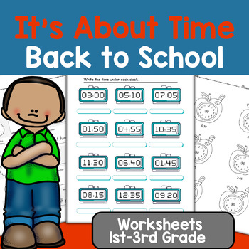 Preview of 1st grade Math Center Telling Time to the Hour and Half Hour  worksheet