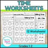 Telling Time Worksheets - Telling Time to the Hour and Half Hour