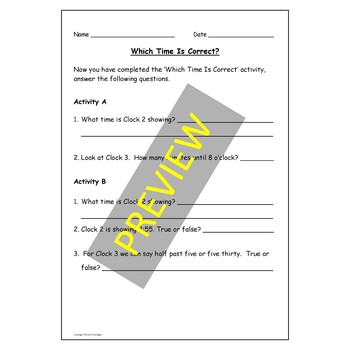 Free time activities - multiple choice worksheet