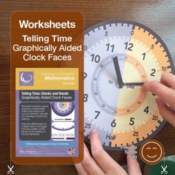 Preview of Telling Time | Worksheets and Visual Aids | Graphic Clocks and Roman Numerals