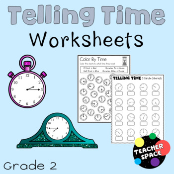 Preview of Telling Time Worksheets for Grade 2