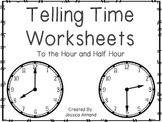 Telling Time Worksheets to the Hour and Half Hour