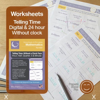 Preview of Telling Time | Worksheets/Printables | Telling the Time without a Clock Face