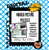 Telling Time and Elapsed Time Hidden Mystery Pixel Art Puzzle