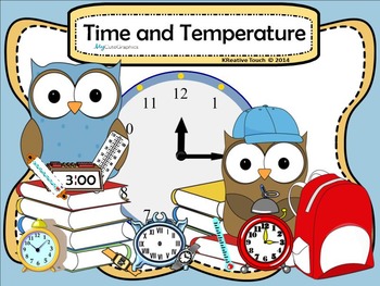 Preview of Telling Time and Temperature SmartBoard Unit