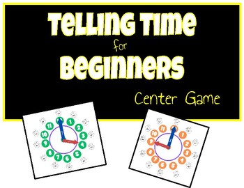 Preview of Telling Time for Beginners Center Game