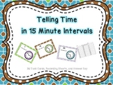 Telling Time in 15 Minute Intervals Task Cards