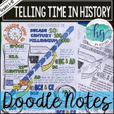 Telling Time in History Doodle Notes and Digital Guided Notes