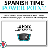 Telling Time in Spanish PowerPoint Complete Lesson Unit fo