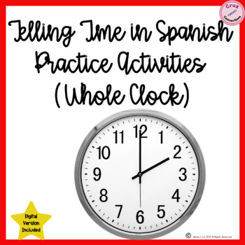 Preview of Telling Time in Spanish Practice