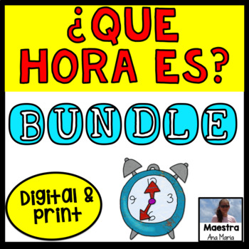 Preview of Telling Time in Spanish for Google Classroom - Leer la hora