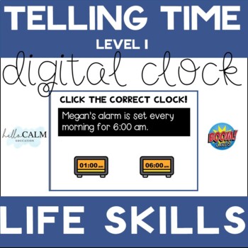 Preview of Telling Time on Digital Clocks Interactive BOOM CARDS