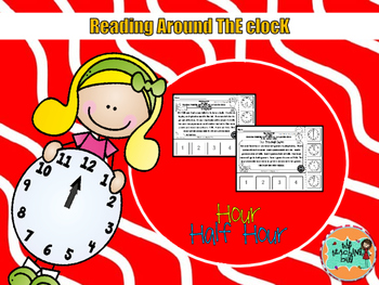 Preview of Telling Time reading stories-hour to half hour