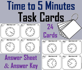 Telling Time to 5 Minutes Task Cards Activity