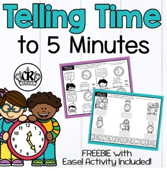 Preview of Telling Time to 5 Minutes Worksheets
