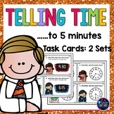 Telling Time to 5 minutes Task Cards