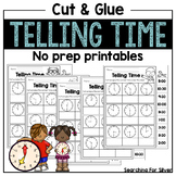 Telling Time to Half Hour Cut & Glue