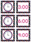 Telling Time to the Hour and Half Hour Clock Matching Game