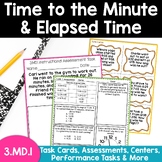 Elapsed Time Task Cards Assessments Centers Telling Time t