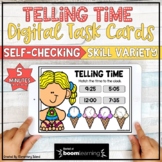Telling Time to the 5 minutes for Digital BOOM Cards | Dis