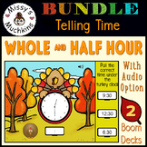 Telling Time to the HALF and WHOLE Hour / Turkey / Thanksg
