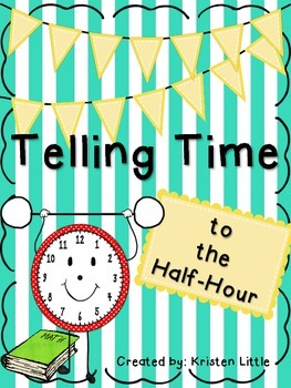 Preview of Telling Time to the Half Hour Activity Pack and Book