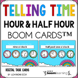 Telling Time to the Half Hour Boom Cards™ Kindergarten Fir