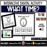 Telling Time to the Half Hour Digital Task Cards | Math Bo