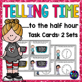 Telling Time to the Half Hour Task Cards