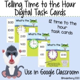 Telling Time Hour Digital Task Cards {Distance Learning Go