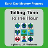 Telling Time to the Hour - Earth Day Math Mystery Pictures