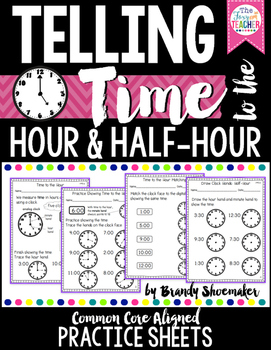 Preview of Telling Time to the Hour & Half-Hour