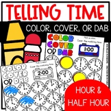 Telling Time to the Hour Half Hour Worksheets Centers Colo