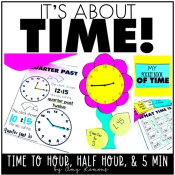 Preview of Telling Time Activities - Time to the Half Hour & Time to the Nearest 5 Minutes