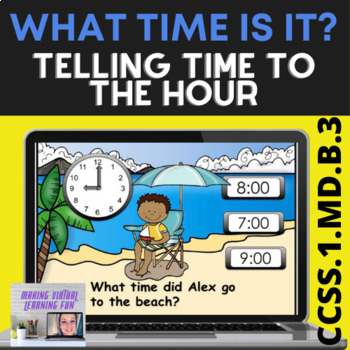Preview of Telling Time to the Hour Interactive Google Slide