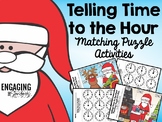 Telling Time to the Hour: Matching Puzzle Christmas Activities