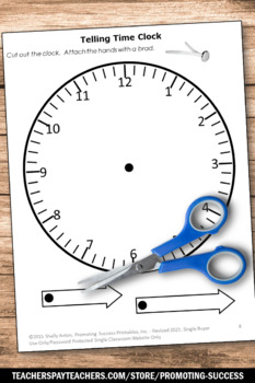 Telling Time to the Hour Worksheets, Special Education and Autism Resources